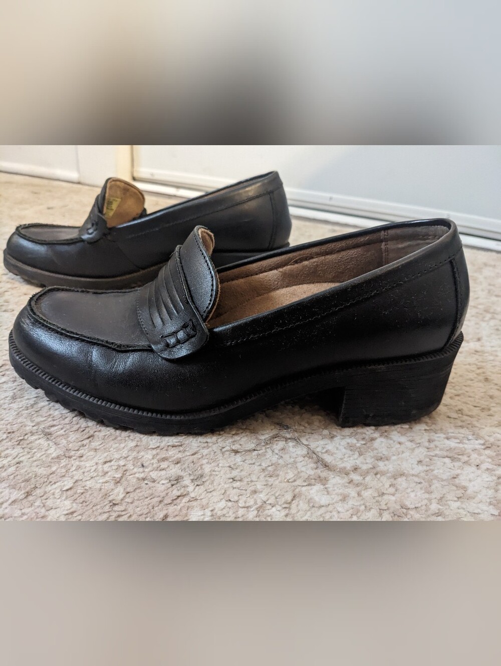 Eastland Black Leather Penny Loafers